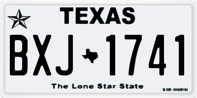 TX license plate BXJ1741