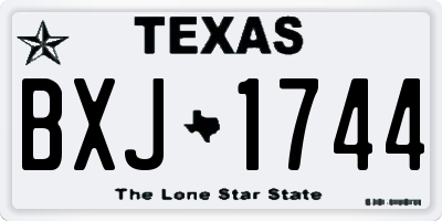 TX license plate BXJ1744