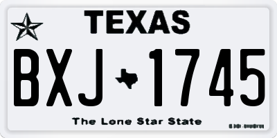 TX license plate BXJ1745