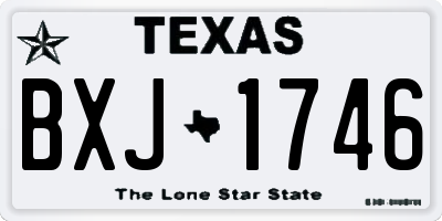TX license plate BXJ1746