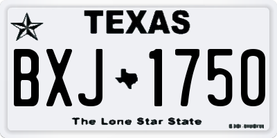 TX license plate BXJ1750
