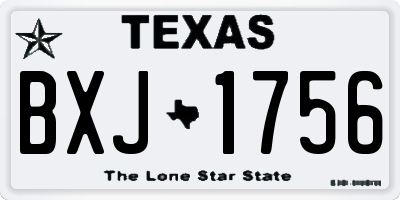 TX license plate BXJ1756