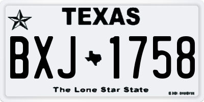 TX license plate BXJ1758