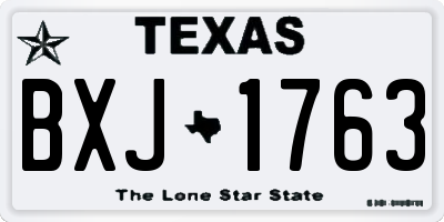 TX license plate BXJ1763