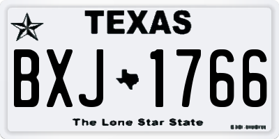TX license plate BXJ1766