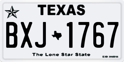 TX license plate BXJ1767