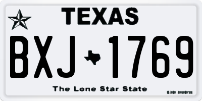 TX license plate BXJ1769
