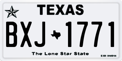 TX license plate BXJ1771