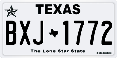 TX license plate BXJ1772