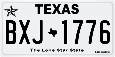 TX license plate BXJ1776