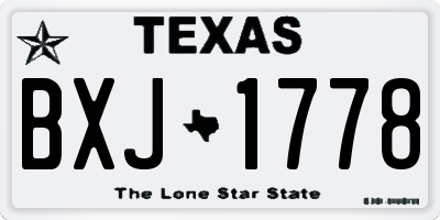 TX license plate BXJ1778