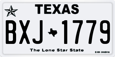 TX license plate BXJ1779