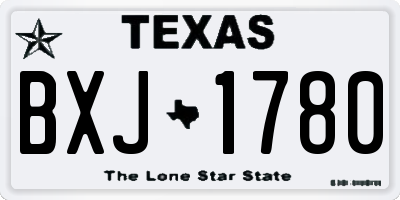 TX license plate BXJ1780