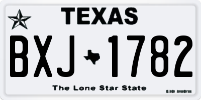TX license plate BXJ1782