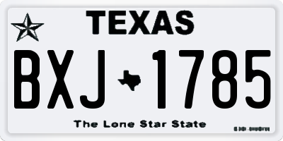 TX license plate BXJ1785