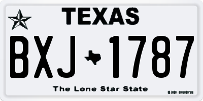 TX license plate BXJ1787
