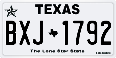 TX license plate BXJ1792