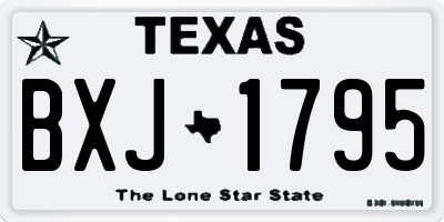 TX license plate BXJ1795