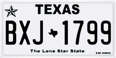 TX license plate BXJ1799