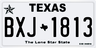 TX license plate BXJ1813