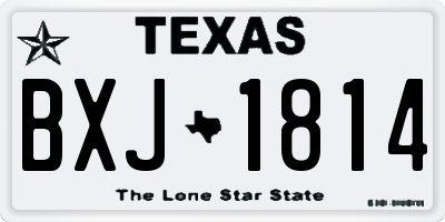 TX license plate BXJ1814