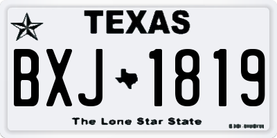 TX license plate BXJ1819