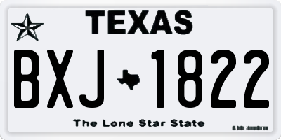 TX license plate BXJ1822