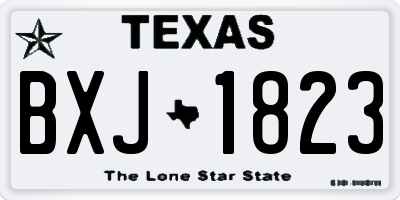 TX license plate BXJ1823