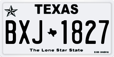 TX license plate BXJ1827