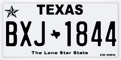 TX license plate BXJ1844