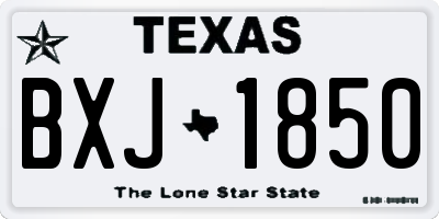 TX license plate BXJ1850