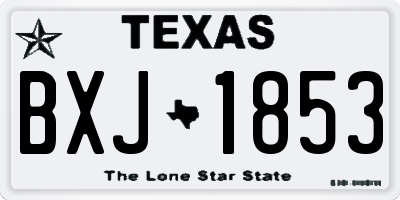 TX license plate BXJ1853