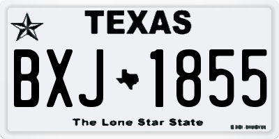 TX license plate BXJ1855