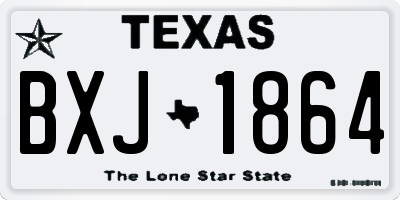 TX license plate BXJ1864