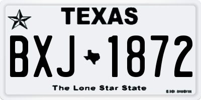 TX license plate BXJ1872