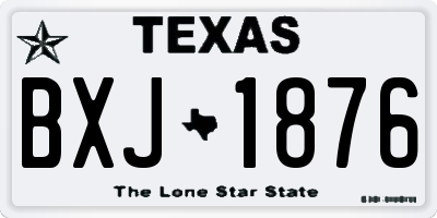 TX license plate BXJ1876