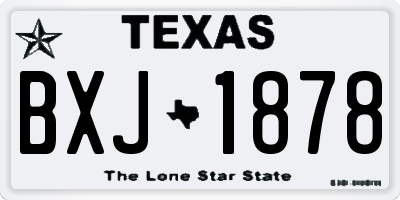 TX license plate BXJ1878