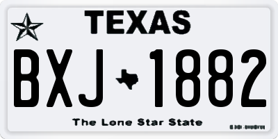 TX license plate BXJ1882