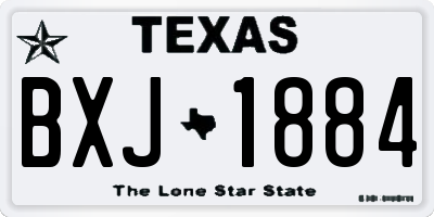 TX license plate BXJ1884