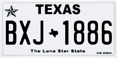 TX license plate BXJ1886
