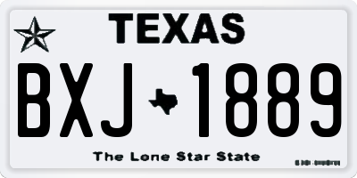TX license plate BXJ1889