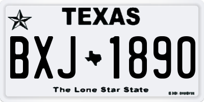 TX license plate BXJ1890
