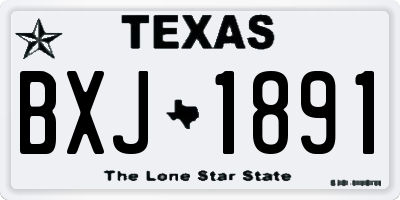 TX license plate BXJ1891