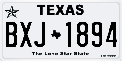 TX license plate BXJ1894