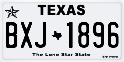 TX license plate BXJ1896