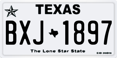 TX license plate BXJ1897
