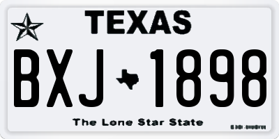 TX license plate BXJ1898