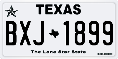 TX license plate BXJ1899