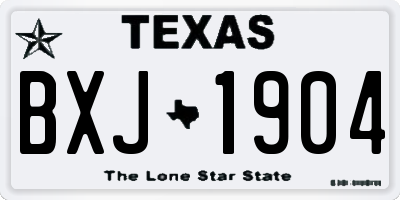 TX license plate BXJ1904