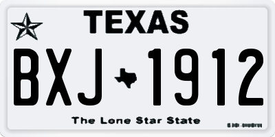 TX license plate BXJ1912